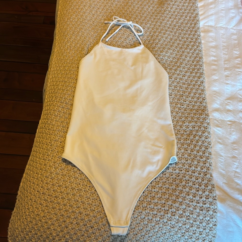 White halter bodysuit from aritzia